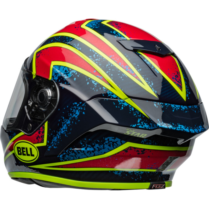 Casque Bell Race Star DLX Flex - Xenon Gloss Blue/Retina
