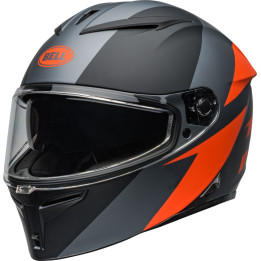 Casque Bell Lithium - Shear Matte Gray/Orange | Oxmoto