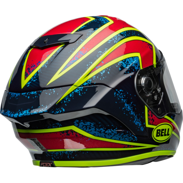 Casque Bell Race Star DLX Flex - Xenon Gloss Blue/Retina