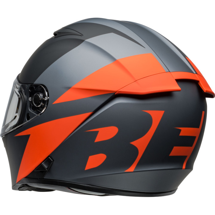 Casque Bell Lithium - Shear Matte Gray/Orange | Oxmoto