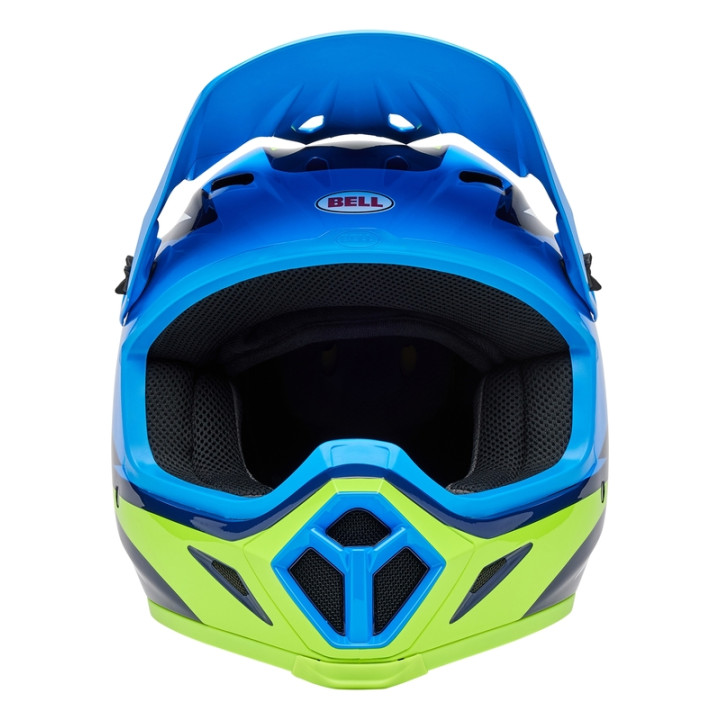 Casque Bell MX-9 Mips - Jackal Gloss Blue/Hi-Viz Yellow