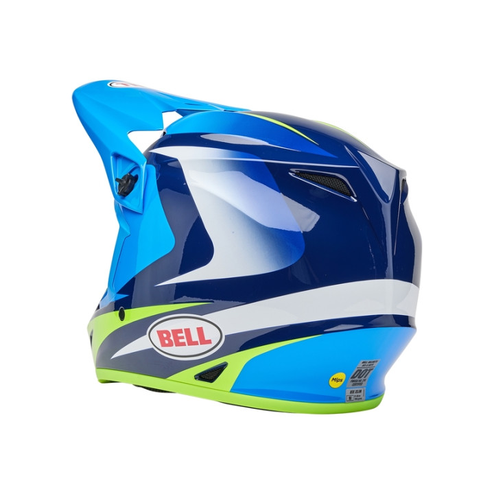Casque Bell MX-9 Mips - Jackal Gloss Blue/Hi-Viz Yellow