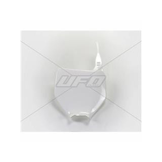 Plaque numéro frontale UFO blanc Kawasaki KX125/250 | Oxmoto