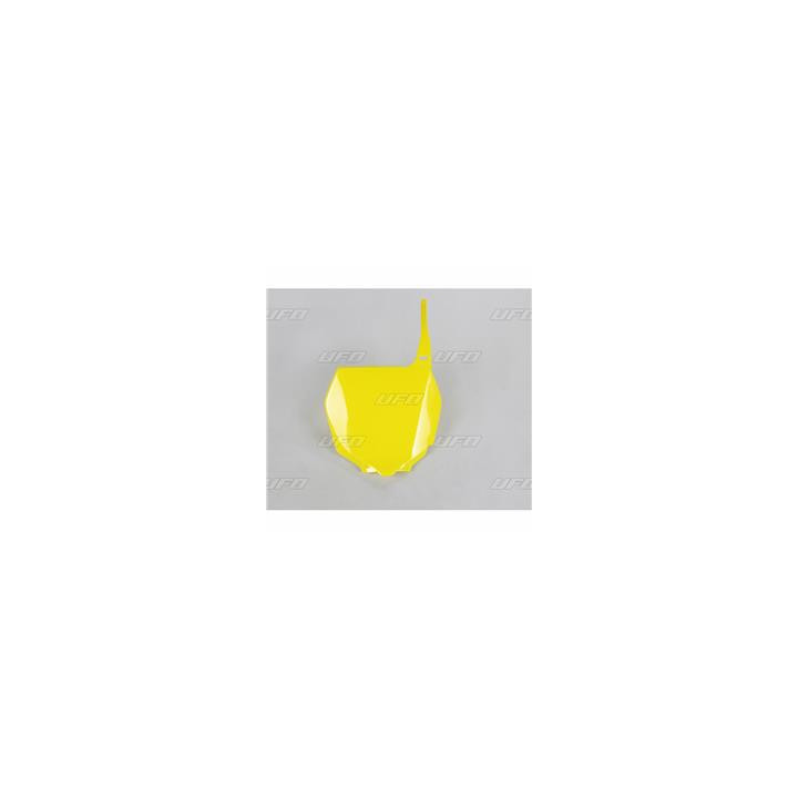 Plaque numéro frontale UFO jaune Suzuki | Oxmoto