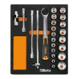 Plateau thermoformé souple Beta M83 avec composition d'outils