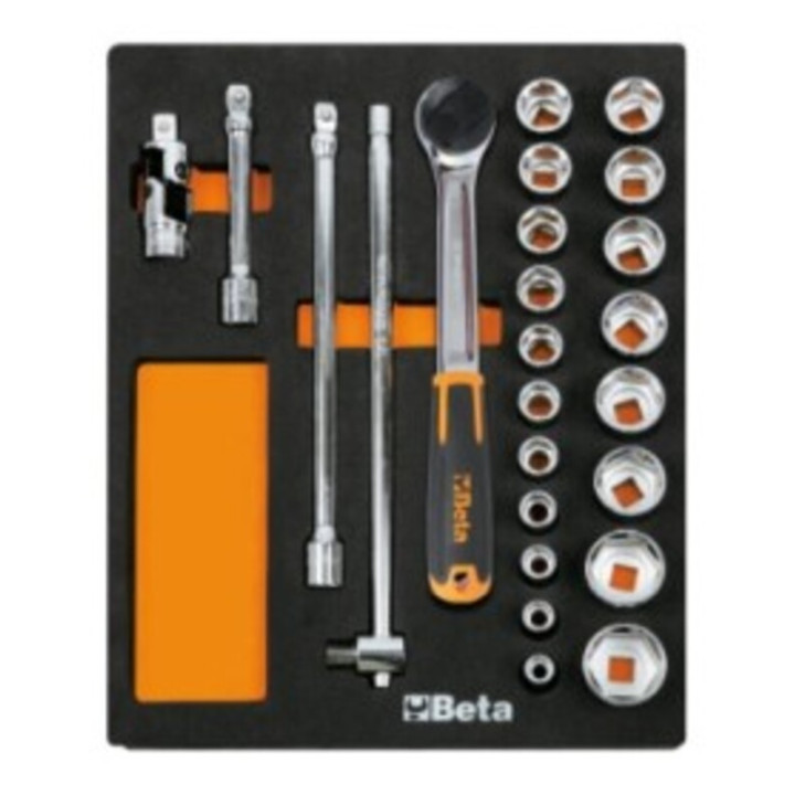 Plateau thermoformé souple Beta M83 avec composition d'outils