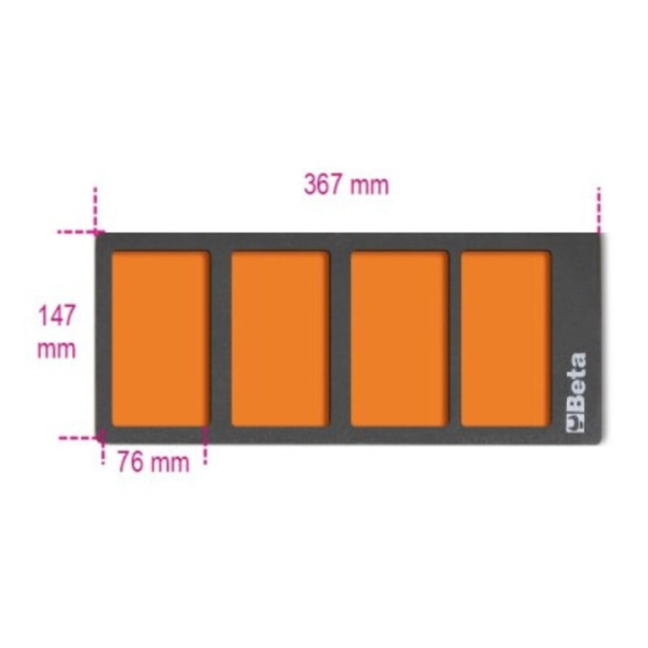 Module en mousse EVA Beta VPM3 avec 4 compartiments de rangement