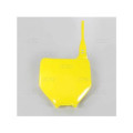 Plaque numéro frontale UFO jaune Suzuki RM-Z250 | Oxmoto