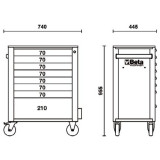 Servante mobile d’atelier à 8 tiroirs Beta Worker - C24S/8 PLUS-A