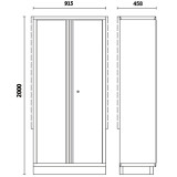 Armoire métallique à 2 portes avec étrier Beta C45PRO