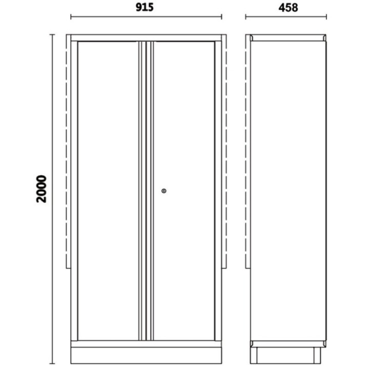 Armoire métallique à 2 portes avec étrier Beta C45PRO
