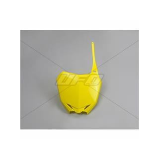 Plaque numéro frontale UFO jaune Suzuki RM-Z250/450 | Oxmoto