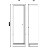 Armoire métallique à 1 porte avec étrier Beta C45PRO
