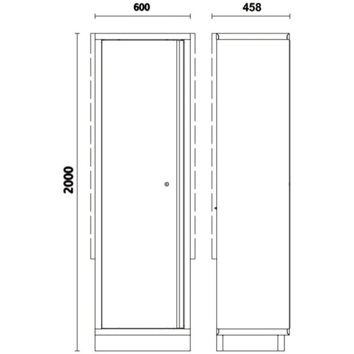 Armoire métallique à 1 porte avec étrier Beta C45PRO