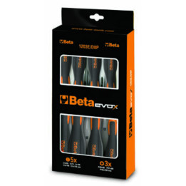 Jeu de 8 tournevis à fente et cruciforme Beta TOOLS | Oxmoto
