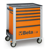 Servante mobile d'atelier à cinq modules Beta - orange