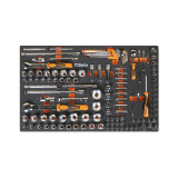 Plateau thermoformé souple Beta Série M M105 116 douilles & cliquets