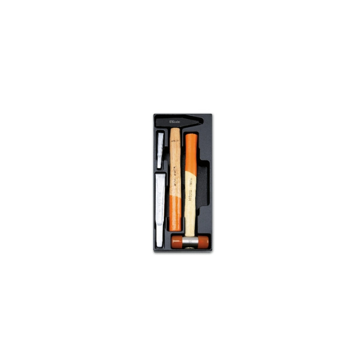 Plateau thermoformé rigide Beta avec 2 marteau + 2 burins