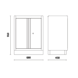 Module fixe à deux portes Beta - pour combinaison d’équipements d’atelier C45PRO