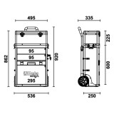 Chariot porte-outils à deux modules superposables Beta RAL2011 orange