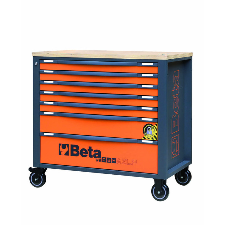Servante mobile d'atelier Beta RSC24AXLP/7 - 7 tiroirs + composition de 418 outils ¼’’ et ½’’