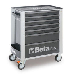 Servante mobile d'atelier Beta C24S/7 7 tiroirs gris