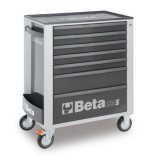 Servante mobile d'atelier Beta C24S/7 7 tiroirs gris