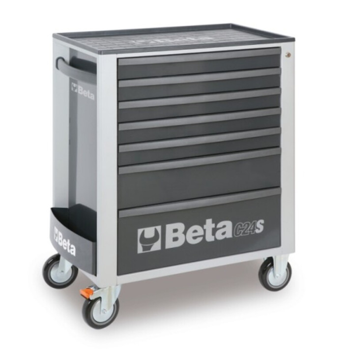Servante mobile d'atelier Beta C24S/7 7 tiroirs gris