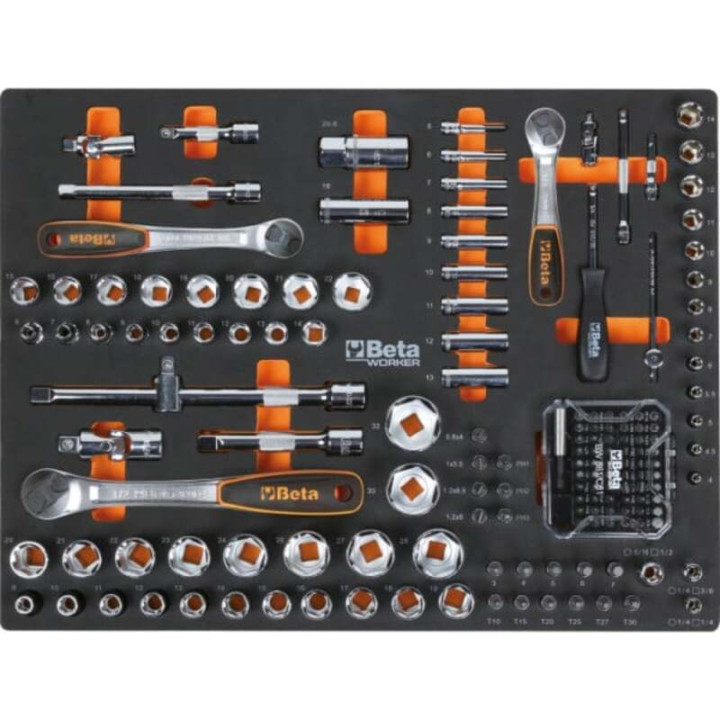 Combinaison d'ameublement d'atelier Beta TOOLS C45PRO 2.0 X comprenant 268 outils Beta Worker