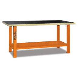Établi avec plan de travail en bois Beta C56B - orange
