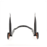 Béquille de stand arrière Bihr Home Track fixe supports en "V" noir mat roues orange