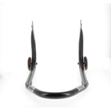 Béquille de stand arrière Bihr Home Track fixe supports en "V" noir mat roues orange