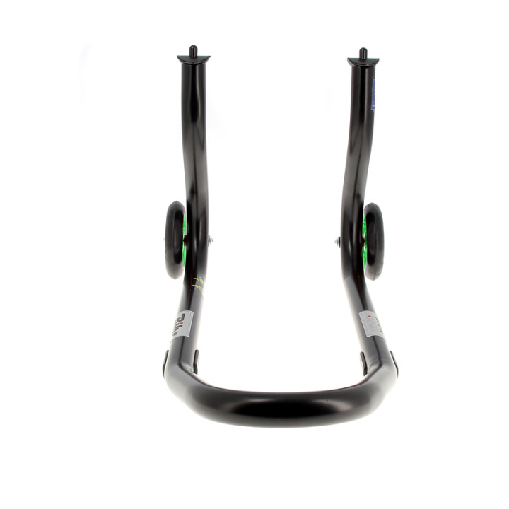 Béquille de stand avant Bihr Home Track fixe noir mat roues vert