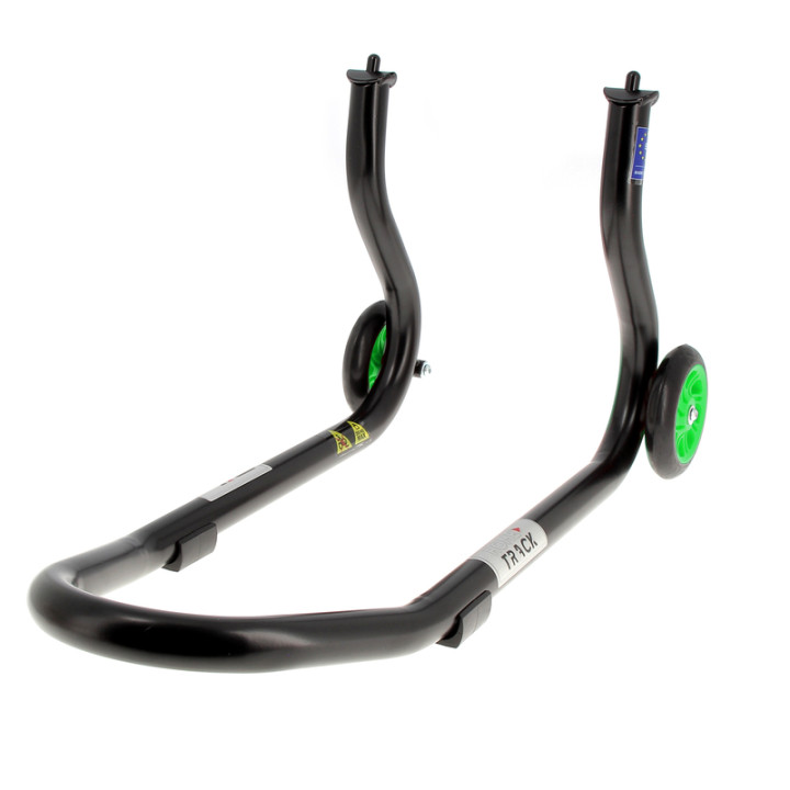 Béquille de stand avant Bihr Home Track fixe noir mat roues vert
