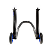 Béquille de stand avant Bihr Home Track fixe noir mat roues bleu