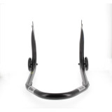 Béquille de stand arrière Bihr Home Track fixe supports en "V" noir mat roues noir