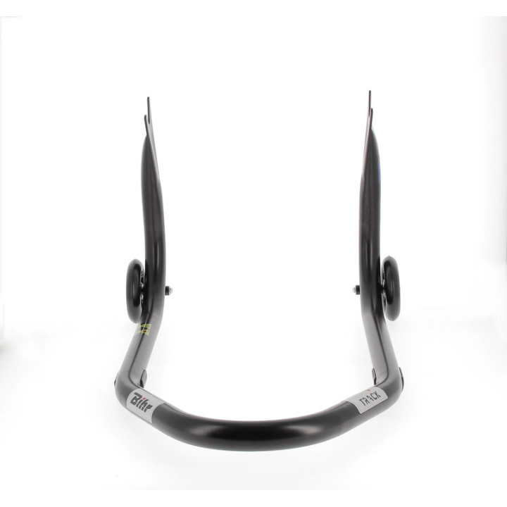 Béquille de stand arrière Bihr Home Track fixe supports en "V" noir mat roues noir