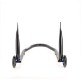 Béquille de stand arrière Bihr Home Track fixe supports en "V" noir mat roues bleu
