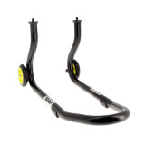 Béquille de stand avant Bihr Home Track fixe noir mat roues jaune