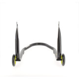 Béquille de stand arrière Bihr Home Track fixe supports en "V" noir mat roues jaune