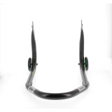 Béquille de stand arrière Bihr Home Track fixe supports en "V" noir mat roues vert