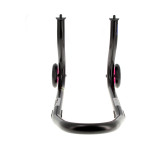 Béquille de stand avant Bihr Home Track fixe noir mat roues rose
