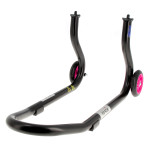 Béquille de stand avant Bihr Home Track fixe noir mat roues rose