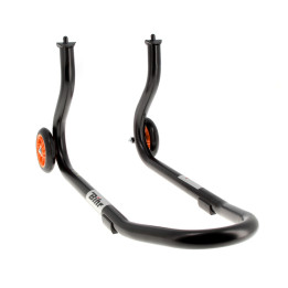 Béquille de stand avant Bihr Home Track fixe noir mat roues orange