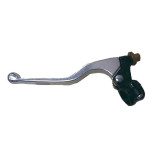 Levier long + cocotte d'embrayage Bihr aluminium coulé poli/noir universel