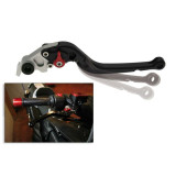 Levier droit repliable Bihr aluminium anodisé noir | Oxmoto
