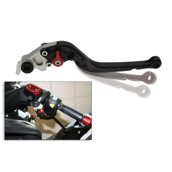 Levier gauche repliable Bihr aluminium anodisé noir A31F-4005L