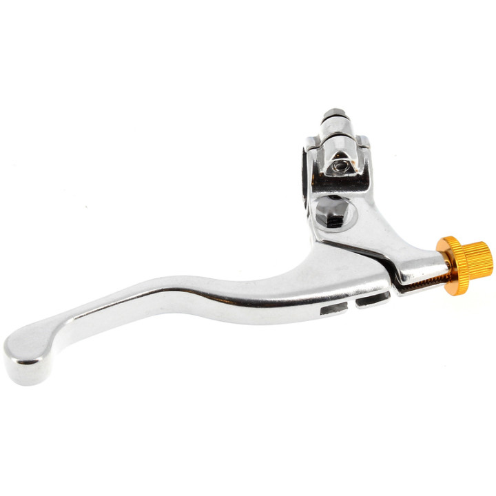 Levier de frein court + cocotte Bihr aluminium coulé poli universel