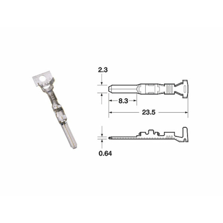 Cosse femelle série 090 SMTO Bihr Ø0,85mm²/1,25mm² - 50pcs 1101A0006