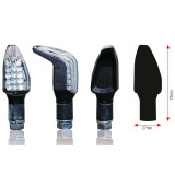 Clignotants Bihr Boomerang LED noir universel | Oxmoto